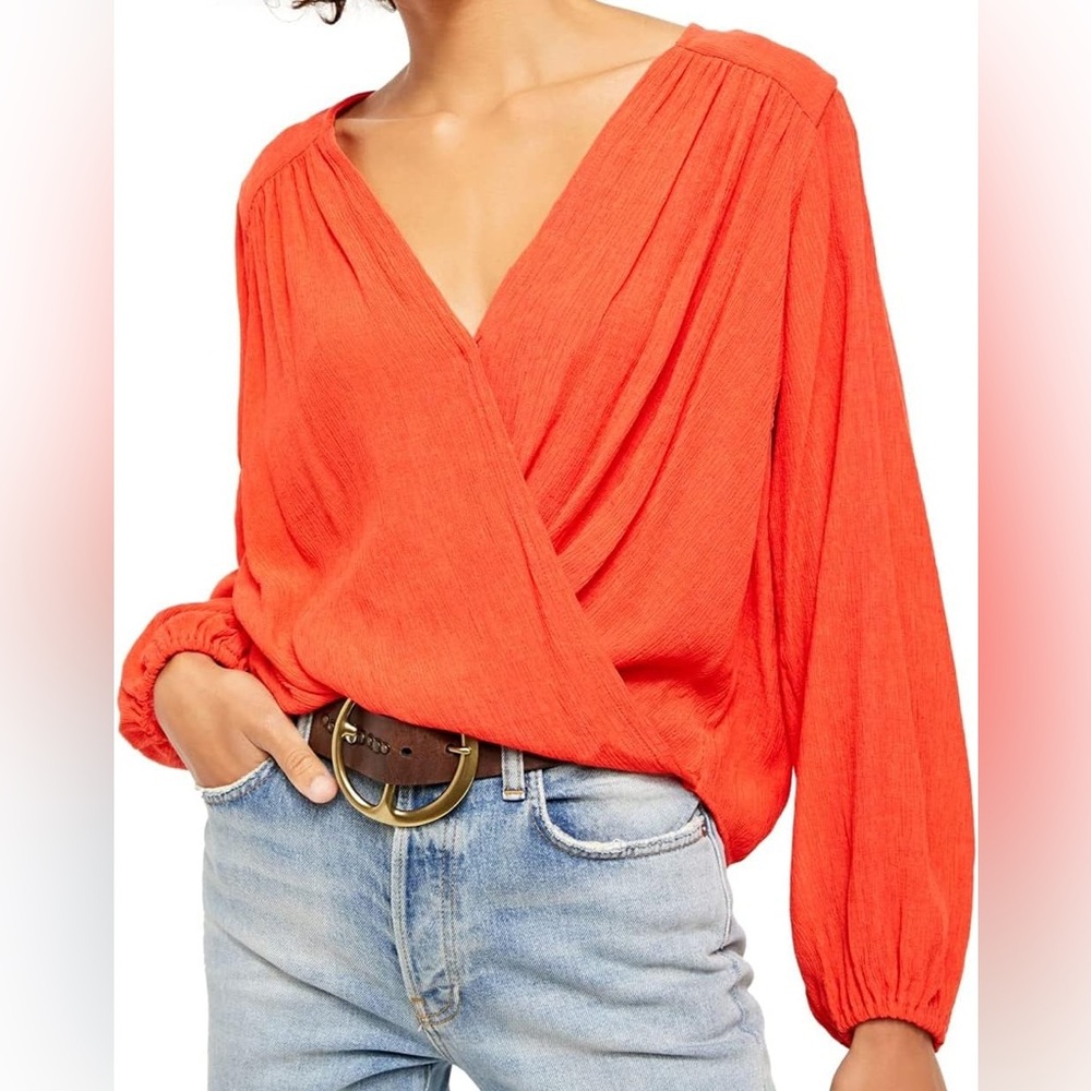 FREE PEOPLE Hi Lo Wrap Blouse